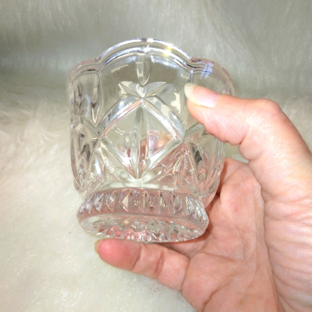 Charming, vintage, open top sugar bowl, surprisingly heavy for size.